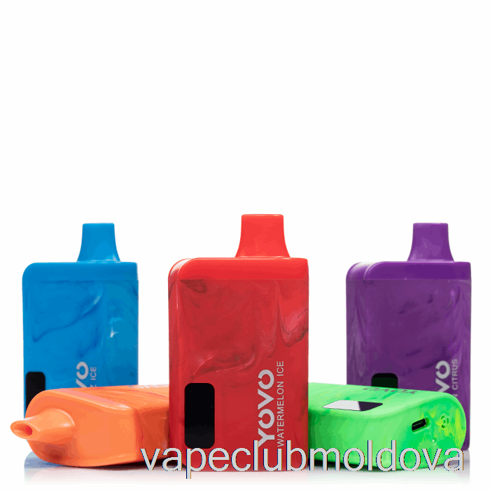 Kit Vape Pod Yovo Jb8000 De Unică Folosință Piersic Mango Pepene Verde